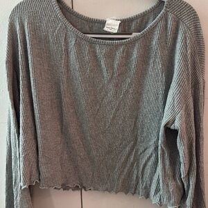 Project Social T Cropped Ruffle Longsleeve Shirt